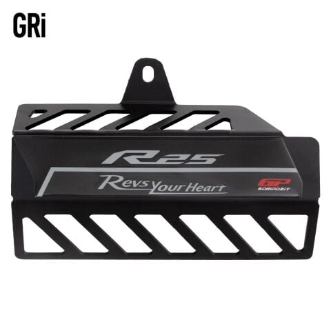 GP Kompozit Yamaha R25 2016-2024 Uyumlu Egzoz Koruma Kapağı Siyah