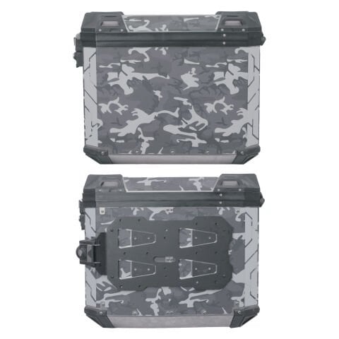 GP Kompozit DSN01 Universal 40 lt x 2 Desenli Alüminyum Motosiklet Yan Çanta Seti