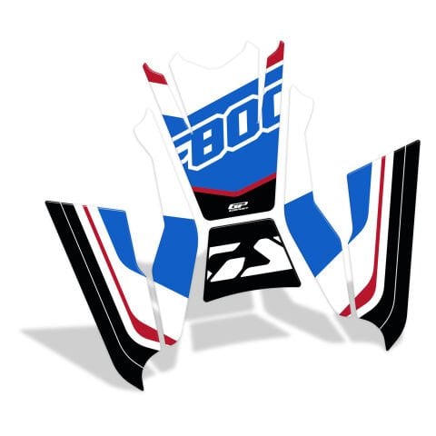GP Kompozit BMW F 800 GS 2024 Uyumlu Tank Pad Seti Mavi-Kırmızı