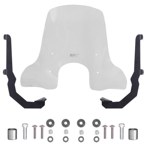 GP Kompozit SYM Fiddle 4 2022-2024 Uyumlu Gidon Bağlantılı Elcikli Ön Cam Şeffaf