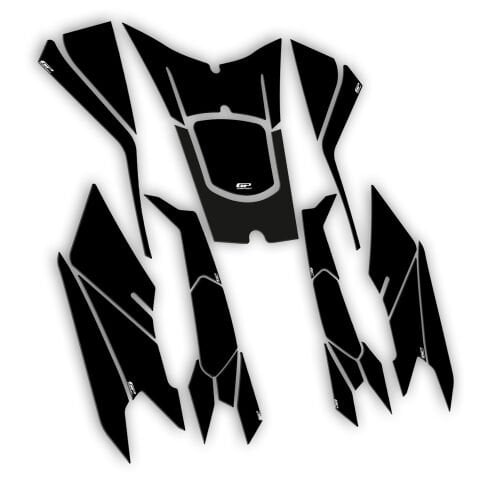 GP Kompozit Honda PCX 125 / 150 2025 Uyumlu Full Tank Pad Seti Siyah