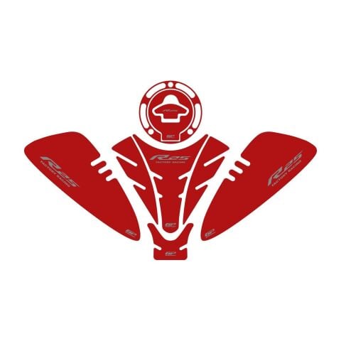 GP Kompozit Yamaha R25 2019-2026 Uyumlu Tank Pad Seti Kırmızı
