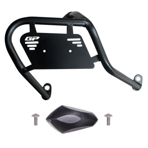 GP Kompozit Yamaha XMAX 250-400 2025 Uyumlu Kapaklı Egzoz Koruma Demiri Siyah