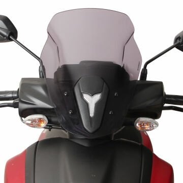 GP Kompozit Yamaha RayZR 2024 Uyumlu Kısa Spor Ön Cam Füme 40 cm