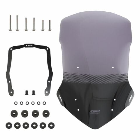 GP Kompozit Honda NC 700 X / NC 750 X 2012-2015 Uyumlu Baskılı Tur Camı Füme