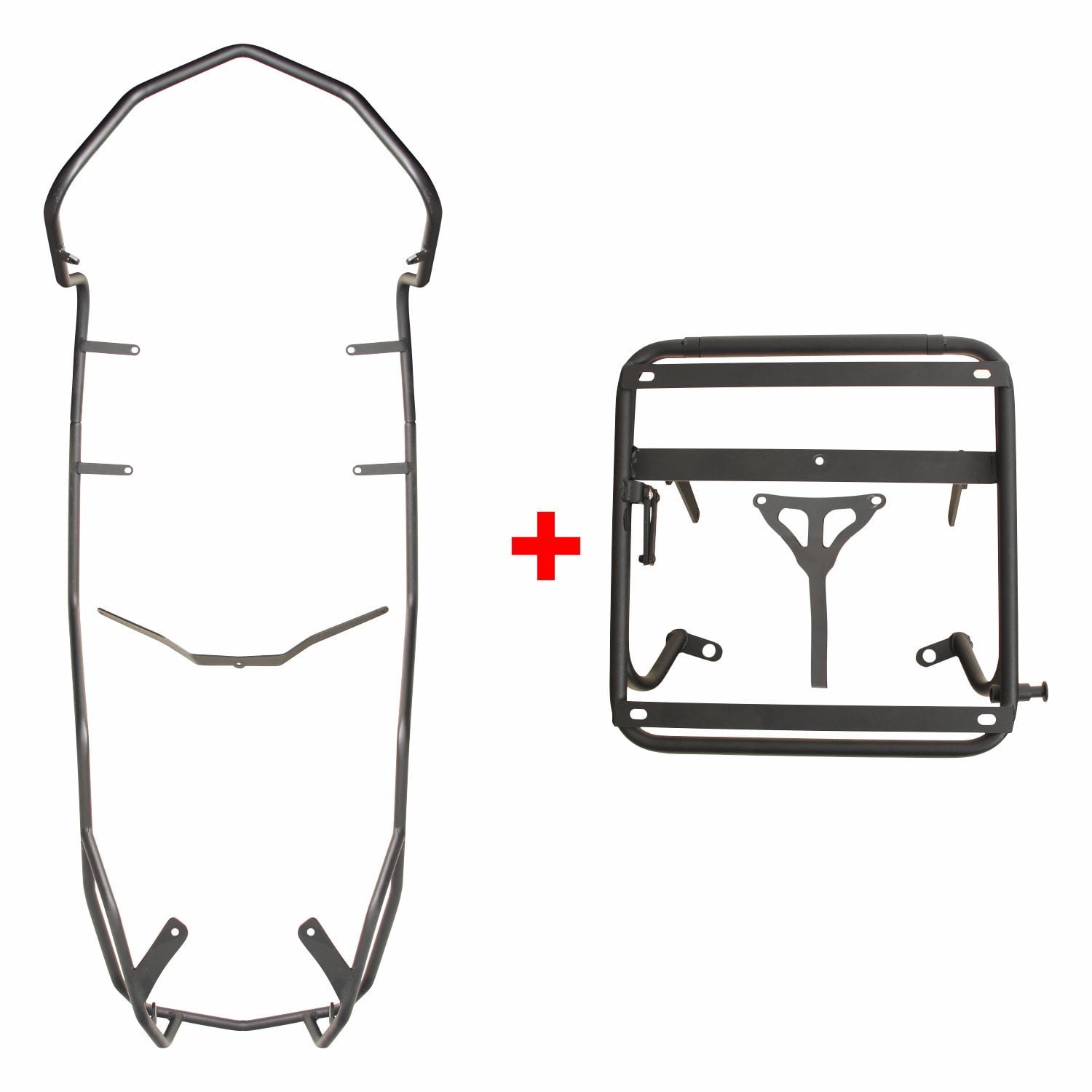 GP Kompozit TVS Jupiter 125 2023-2024 Uyumlu Motor Koruma Demiri ve Damperli Çanta Demiri Seti Siyah