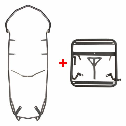 GP Kompozit TVS Jupiter 125 2023-2024 Uyumlu Motor Koruma Demiri ve Damperli Çanta Demiri Seti Siyah