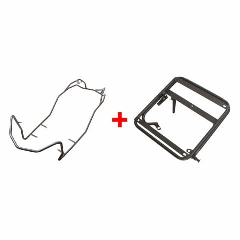 GP Kompozit TVS Jupiter 125 2023-2024 Uyumlu Motor Koruma Demiri ve Damperli Çanta Demiri Seti Siyah