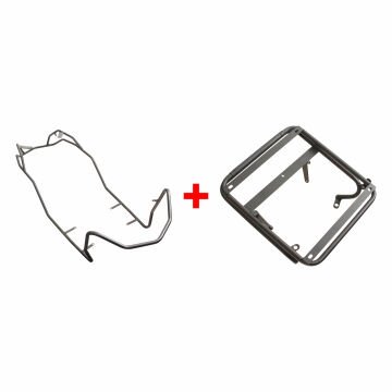 GP Kompozit TVS Jupiter 125 2023-2024 Uyumlu Motor Koruma Demiri ve Damperli Çanta Demiri Seti Siyah