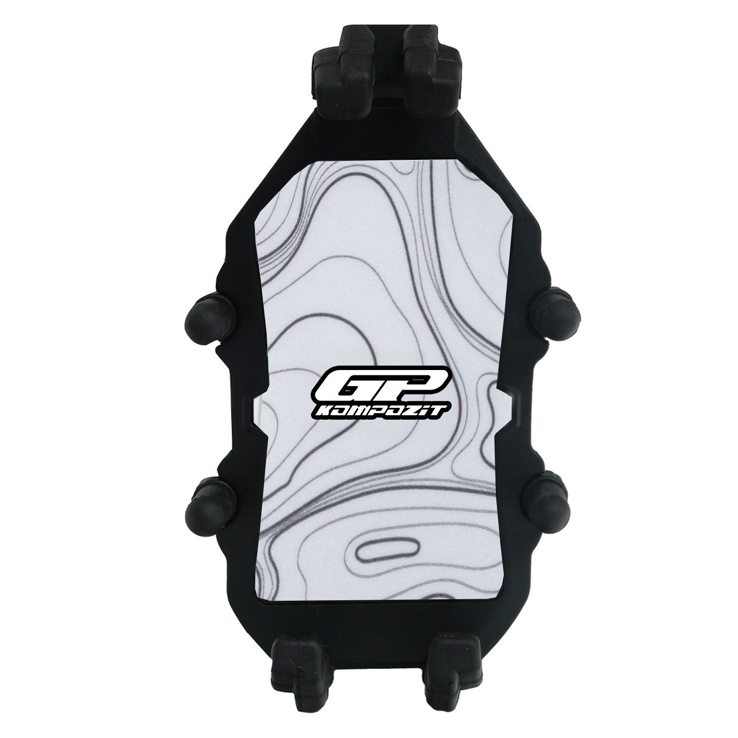 GP Kompozit TTR06 Universal Gidon Bağlantılı Titreşim Modüllü Telefon Tutucu Beyaz-Siyah