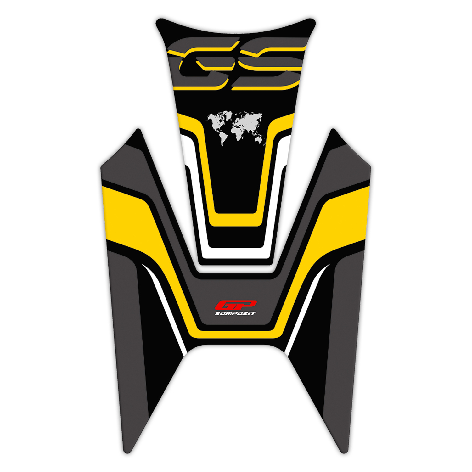 GP Kompozit BMW R 1200 GS 2013-2024 Uyumlu Tank Pad Siyah-Sarı