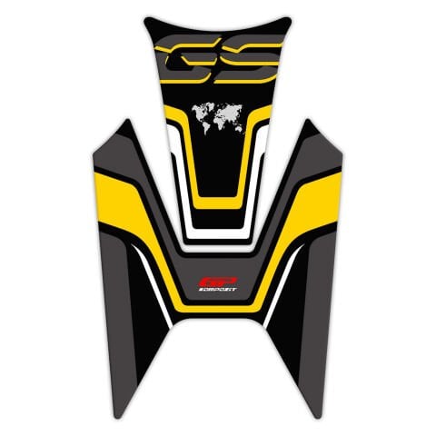GP Kompozit BMW R 1200 GS 2013-2024 Uyumlu Tank Pad Siyah-Sarı