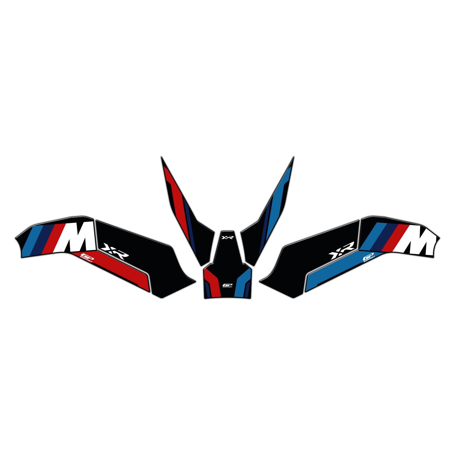 GP Kompozit BMW S 1000 XR 2020-2026 Uyumlu Tank Pad Seti Siyah