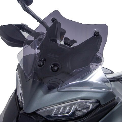 GP Kompozit Ducati Multistrada V4 2021-2023 Uyumlu Kısa Ön Cam Siyah