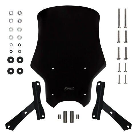 GP Kompozit Hero X-Pulse 200 2020-2024 Uyumlu Tur Camı Siyah