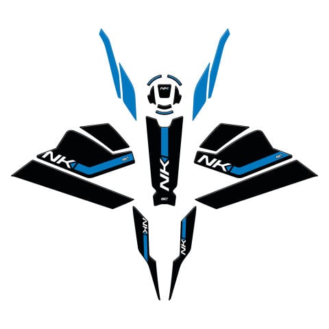 GP Kompozit CF Moto 250 NK 2023-2026 Uyumlu Full Pad Seti Mavi