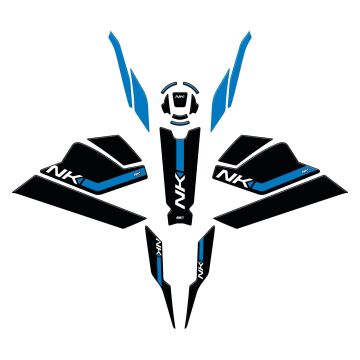 GP Kompozit CF Moto 250 NK 2023-2024 Uyumlu Full Pad Seti Mavi