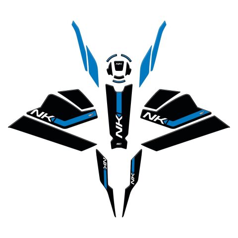 GP Kompozit CF Moto 250 NK 2023-2026 Uyumlu Full Pad Seti Mavi