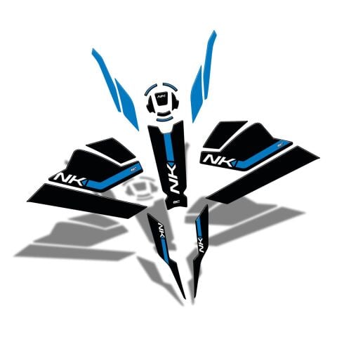 GP Kompozit CF Moto 250 NK 2023-2025 Uyumlu Full Pad Seti Mavi