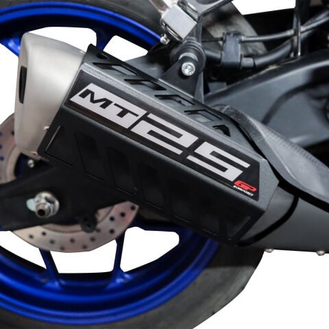 GP Kompozit Yamaha MT-25 2015-2026 Uyumlu Egzoz Koruma Kapağı Siyah