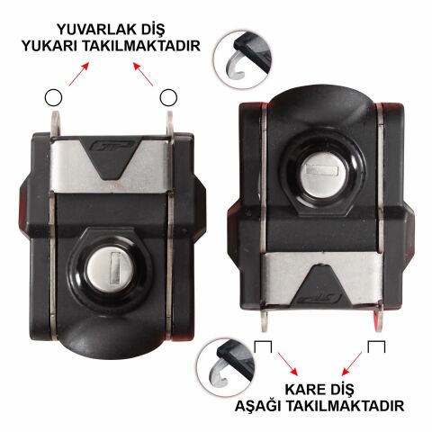 GP Kompozit Alüminyum Motosiklet Çanta Kilit Seti - Yedek Parça