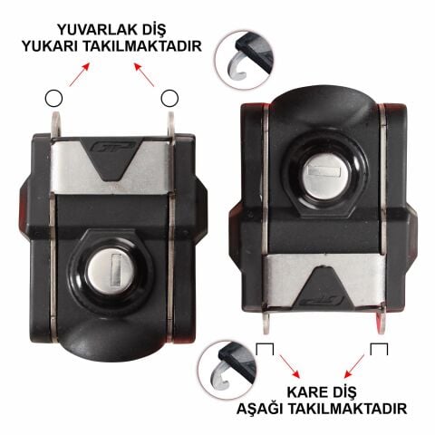 GP Kompozit Alüminyum Motosiklet Çanta Kilit Seti - Yedek Parça