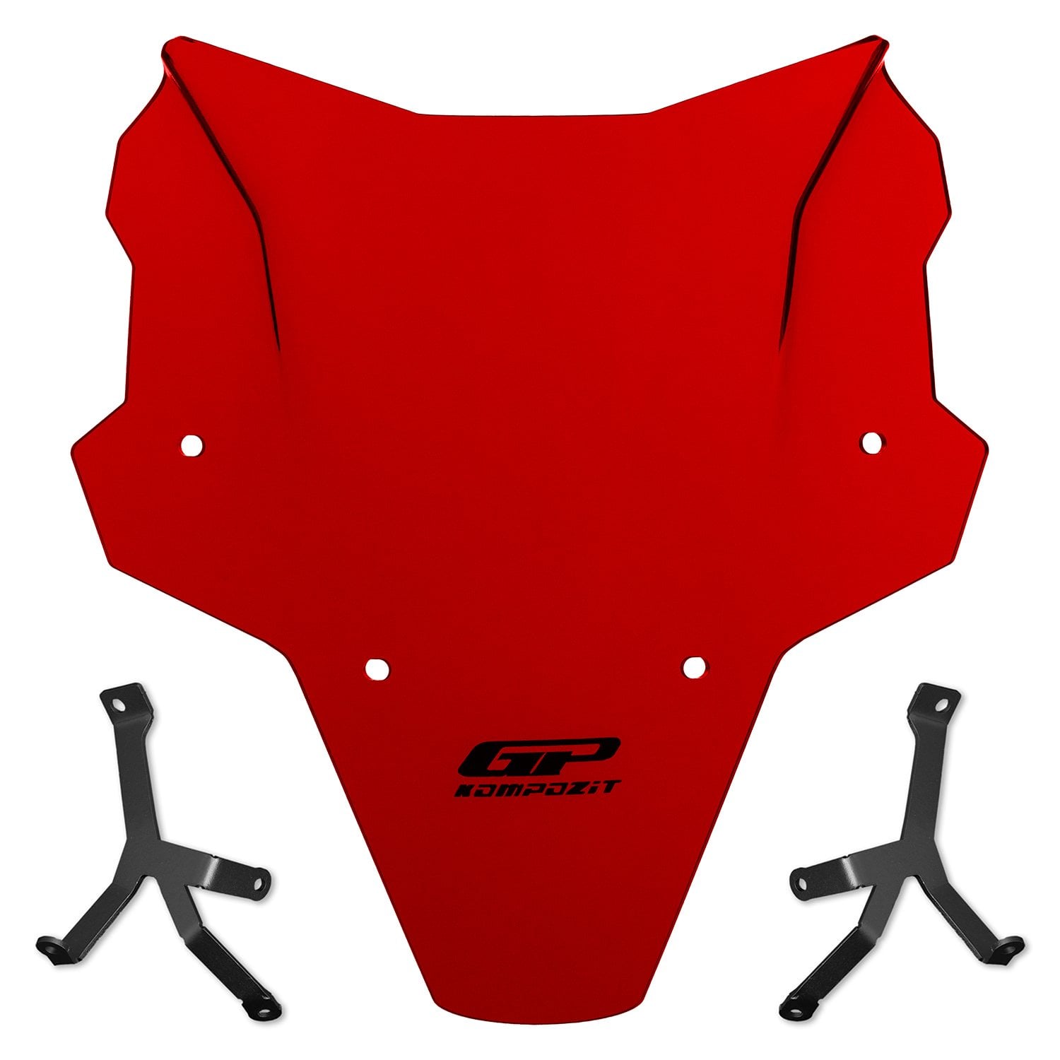 GP Kompozit Honda CB750 Hornet 2025-2026 Uyumlu Ön Cam Kırmızı