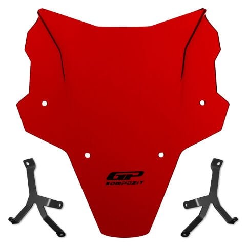GP Kompozit Honda CB750 Hornet 2025-2026 Uyumlu Ön Cam Kırmızı