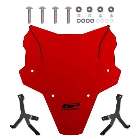 GP Kompozit Honda CB750 Hornet 2025-2026 Uyumlu Ön Cam Kırmızı