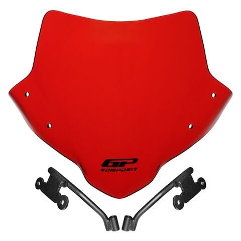GP Kompozit Honda CB500 Hornet 2024-2025 Uyumlu Ön Cam Kırmızı