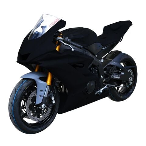 GP Kompozit Yamaha R6 2017-2023 Uyumlu Yarış Grenajı Siyah