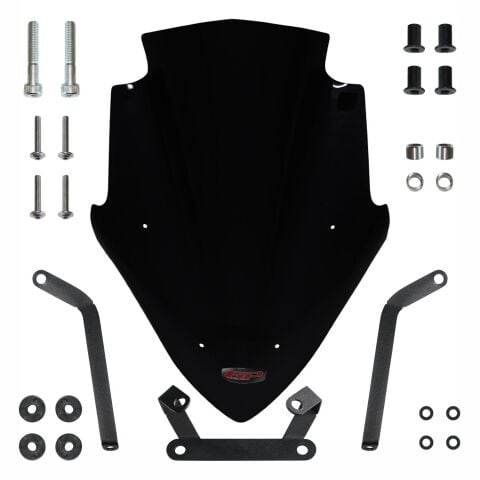 GP Kompozit Bajaj Pulsar NS 200 2011-2024 Uyumlu Ön Cam Siyah