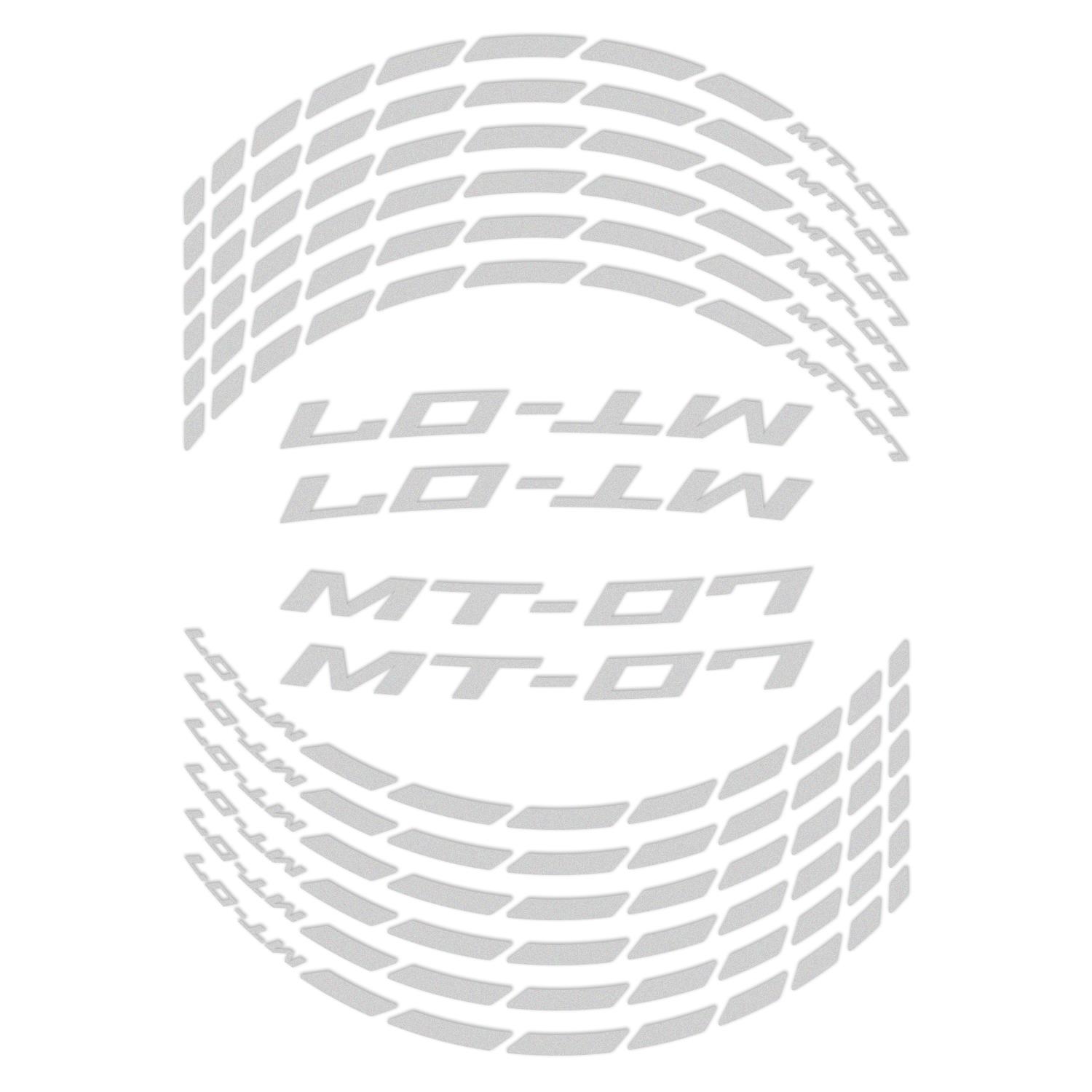 GP Kompozit Yamaha MT-07 2014-2023 Uyumlu Jant Şeridi Reflektif Gri