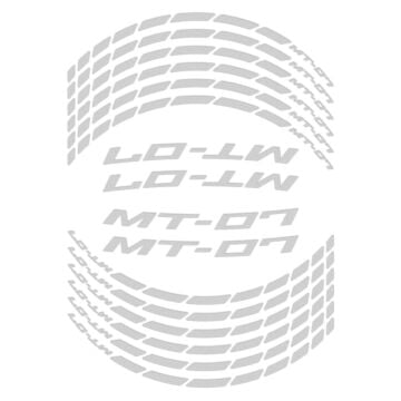 GP Kompozit Yamaha MT-07 2014-2023 Uyumlu Jant Şeridi Reflektif Gri