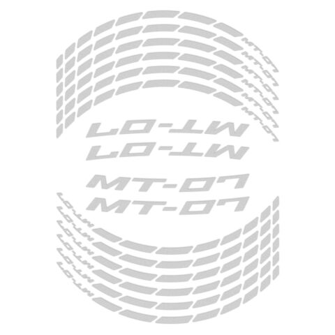 GP Kompozit Yamaha MT-07 2014-2023 Uyumlu Jant Şeridi Reflektif Gri
