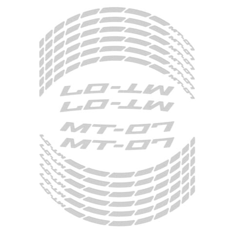 GP Kompozit Yamaha MT-07 2014-2023 Uyumlu Jant Şeridi Reflektif Gri