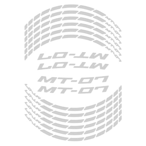 GP Kompozit Yamaha MT-07 2014-2023 Uyumlu Jant Şeridi Reflektif Gri