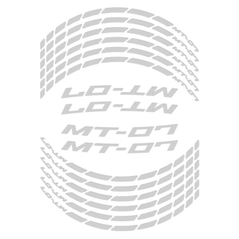 GP Kompozit Yamaha MT-07 2014-2023 Uyumlu Jant Şeridi Reflektif Gri