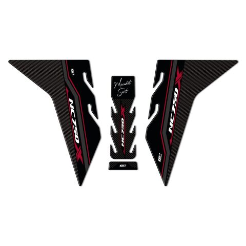 GP Kişiye Özel Honda NC 750 X 2021-2024 Uyumlu Tank Pad Seti Bordo