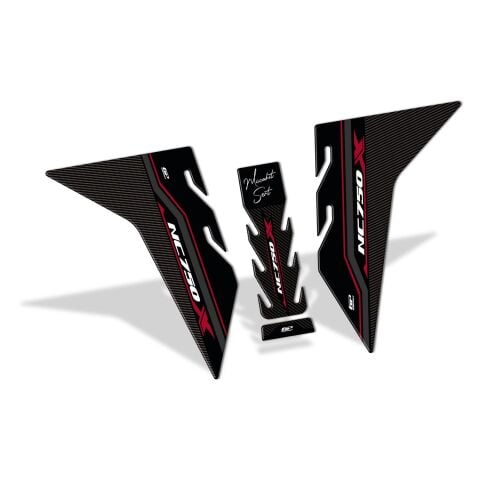 GP Kişiye Özel Honda NC 750 X 2021-2024 Uyumlu Tank Pad Seti Bordo