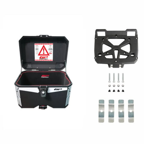 GP Kompozit Universal 45 lt Plastik Motosiklet Çantası Siyah