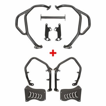 GP Kompozit BMW R 1300 GS 2023-2024 Uyumlu Motor Üst / Alt Koruma Demiri Seti Siyah