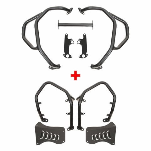 GP Kompozit BMW R 1300 GS 2023-2026 Uyumlu Motor Üst / Alt Koruma Demiri Seti Siyah