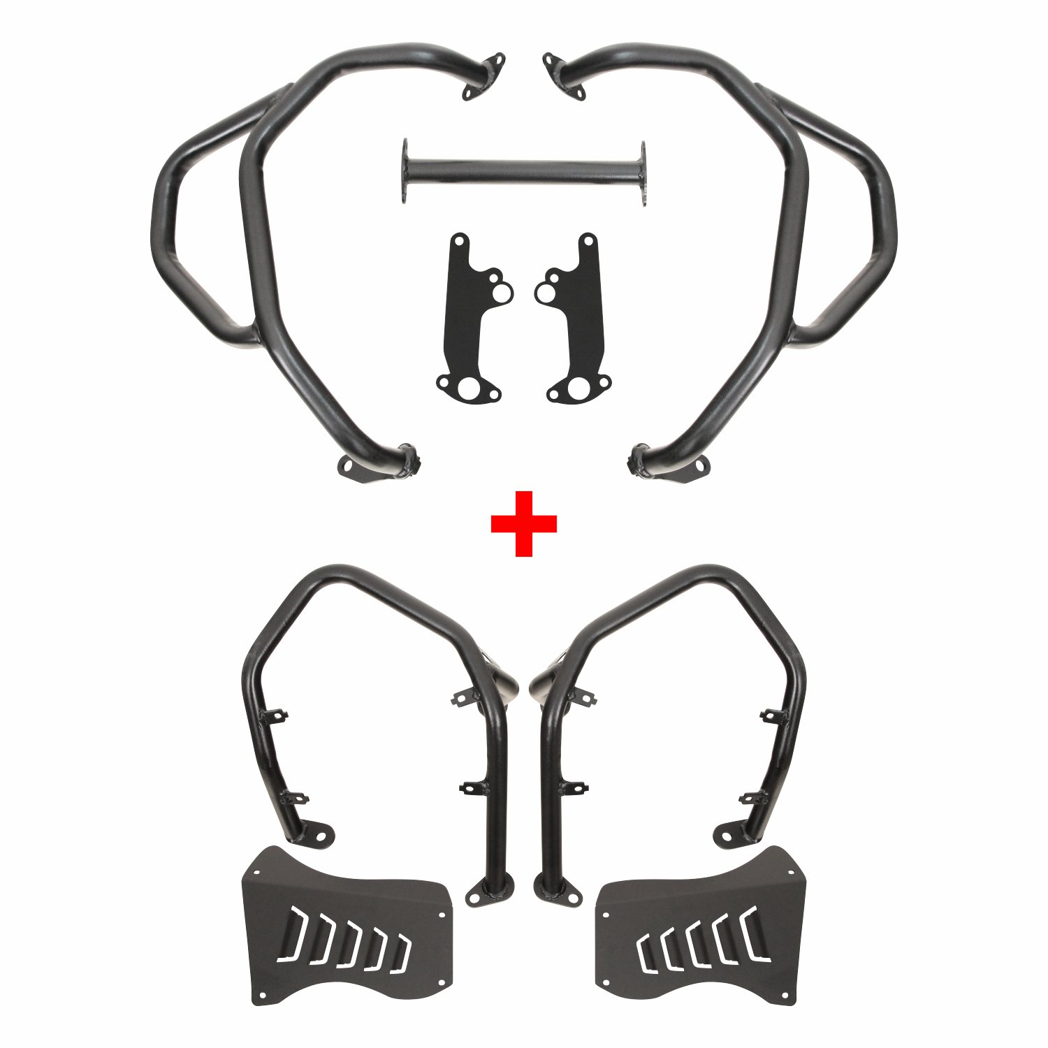 GP Kompozit BMW R 1300 GS 2023-2026 Uyumlu Motor Üst / Alt Koruma Demiri Seti Siyah