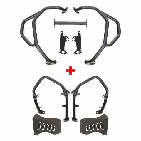 GP Kompozit BMW R 1300 GS 2023-2026 Uyumlu Motor Üst / Alt Koruma Demiri Seti Siyah