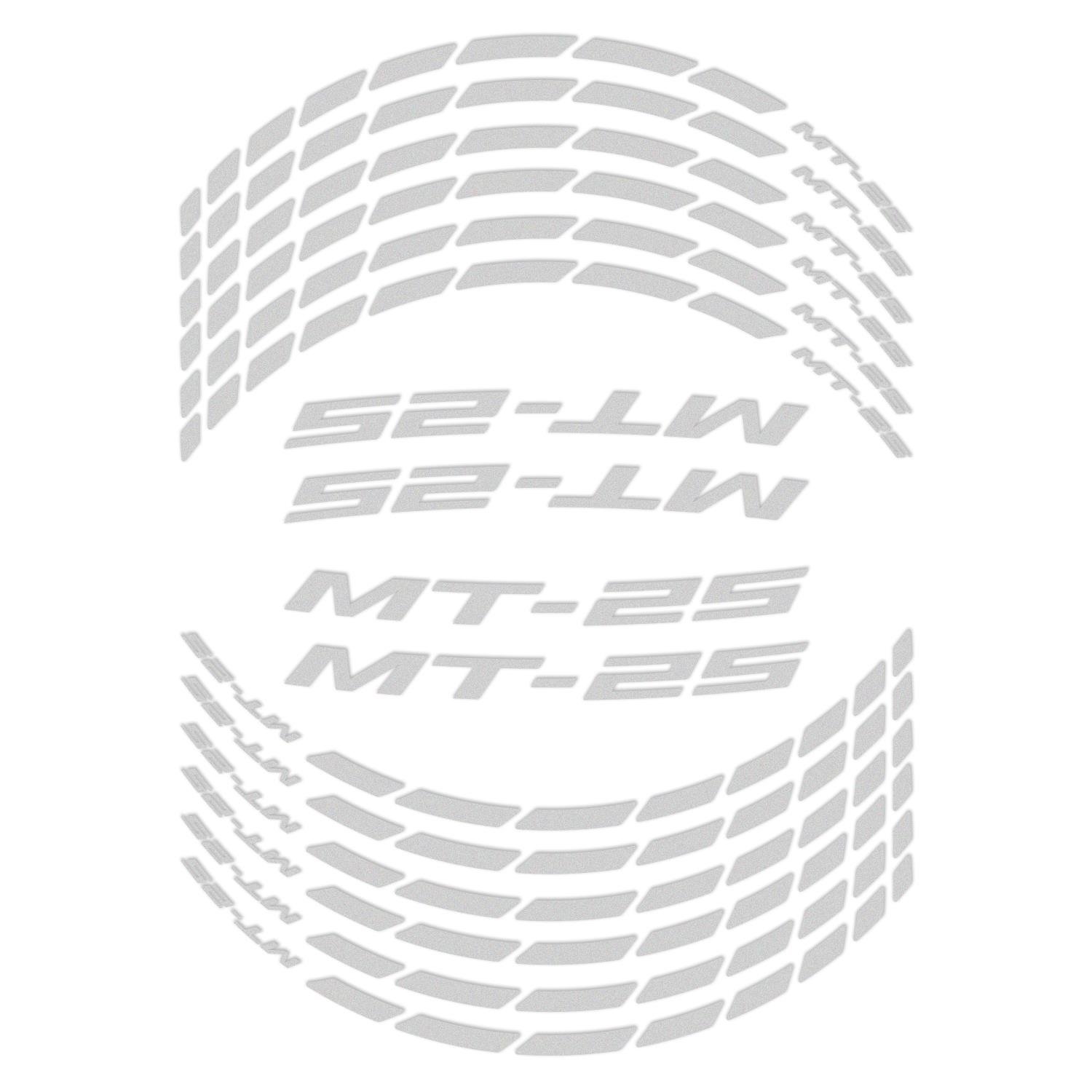 GP Kompozit Yamaha MT-25 2015-2025 Uyumlu Jant Şeridi Reflektif Gri