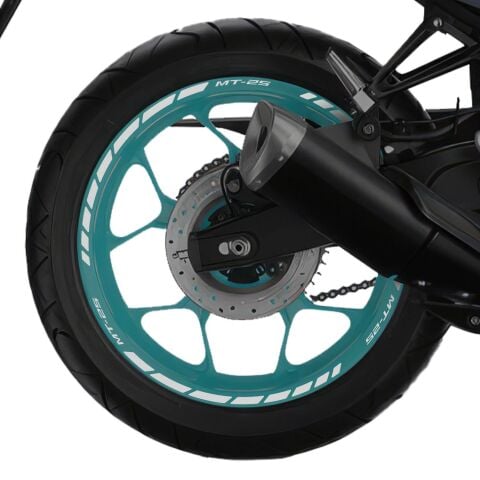 GP Kompozit Yamaha MT-25 2015-2025 Uyumlu Jant Şeridi Reflektif Gri