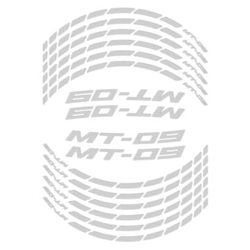 GP Kompozit Yamaha MT-09 2013-2023 Uyumlu Jant Şeridi Reflektif Gri