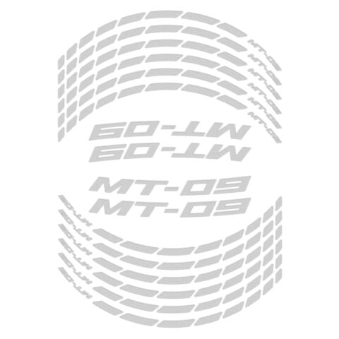 GP Kompozit Yamaha MT-09 2013-2023 Uyumlu Jant Şeridi Reflektif Gri