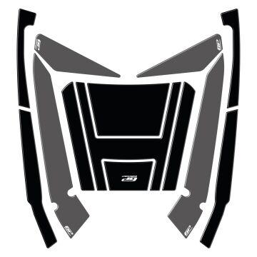 GP Kompozit Honda Forza 250 2018-2025 Uyumlu Çanta Pad Seti Gri